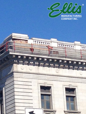 Roof Fall Protection - Parapet Wall Guardrails - Ellis MFG