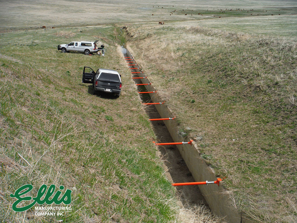 Bracing Spillway Walls with Heavy Duty Steel Shores
