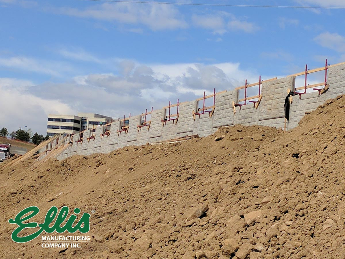 Temporary Guardrails on top of retaining wall