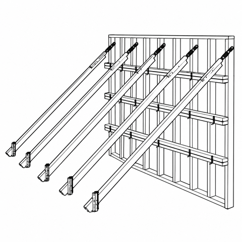 Wall Brace securing wall form - Ellis Manufacturing Co.