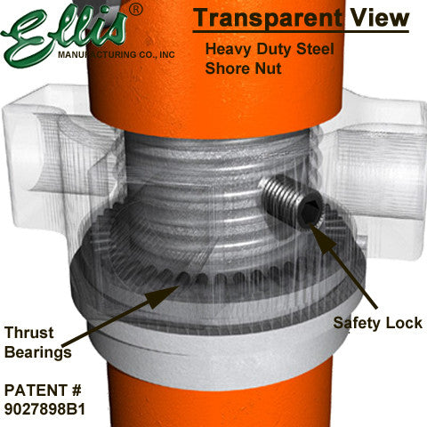 STL-HD transparent patented heavy duty steel shore nut