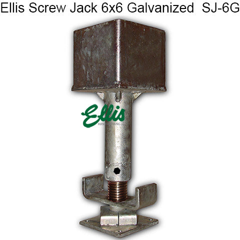 Jack Post screw jack used with 6x6 lumber for adjustable support